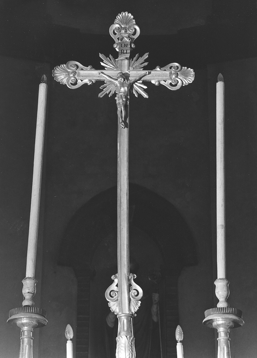 croce d'altare, elemento d'insieme - ambito piacentino (fine sec. XVIII, sec. XIX)