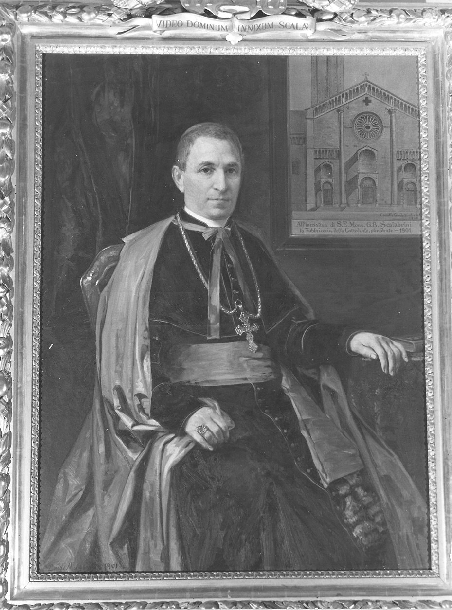 ritratto del vescovo Giovanni Battista Scalabrini (dipinto) di Morgari Luigi (sec. XX)