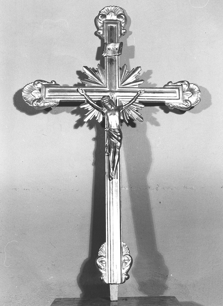 croce d'altare, elemento d'insieme - ambito piacentino (inizio sec. XX)
