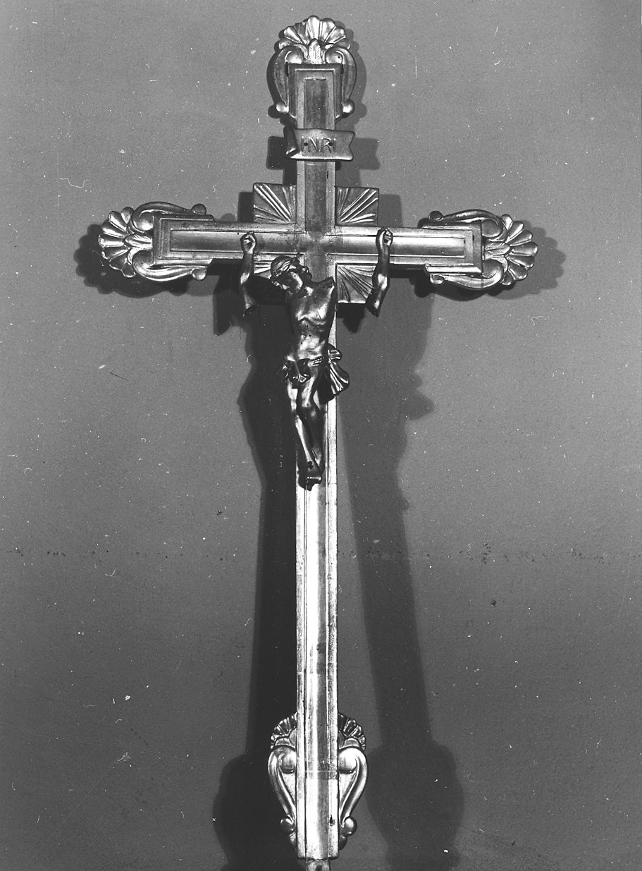 croce d'altare, elemento d'insieme - ambito piacentino (sec. XIX)
