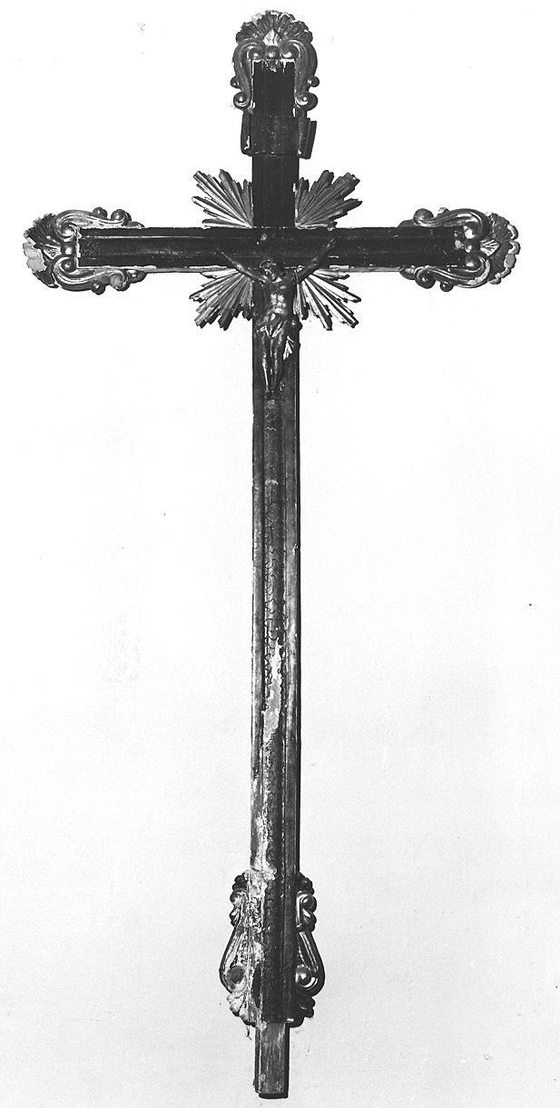 croce d'altare, elemento d'insieme - ambito piacentino (sec. XVIII)