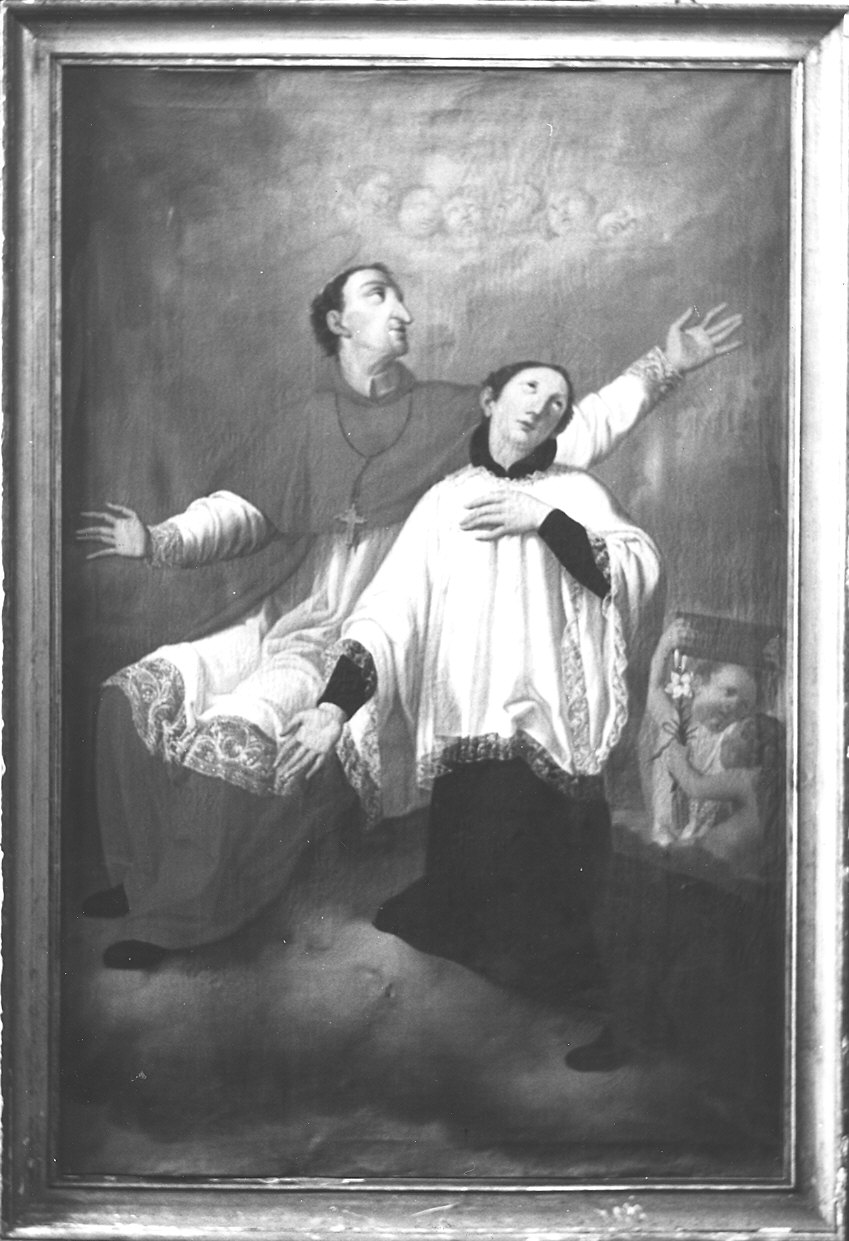 San Carlo Borromeo e San Luigi Gonzaga (dipinto) - ambito emiliano-lombardo (inizio sec. XX)