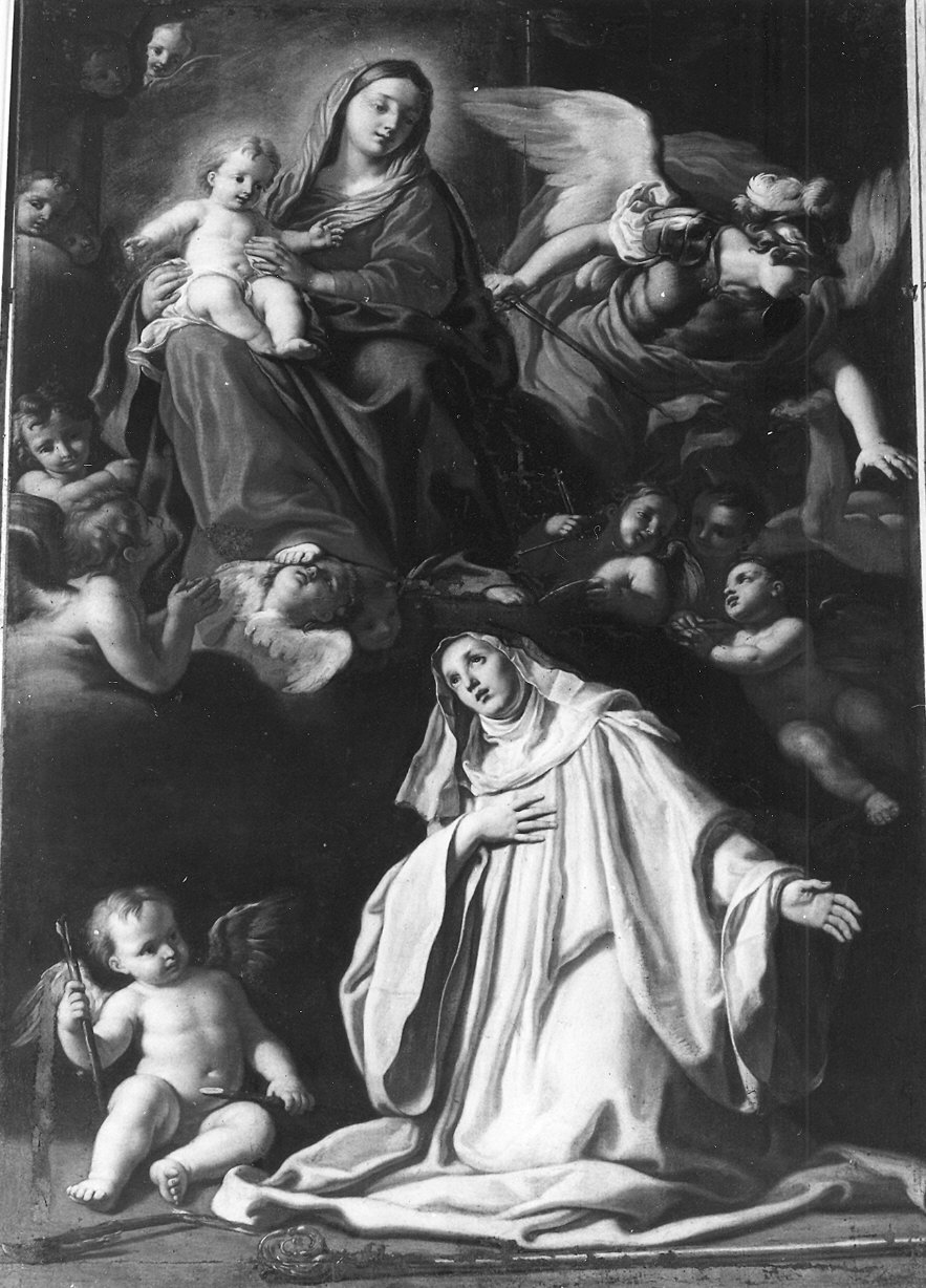 apparizione della Madonna a Santa Franca (dipinto) di De Longe Robert detto Fiammingo (fine/inizio secc. XVII/ XVIII)