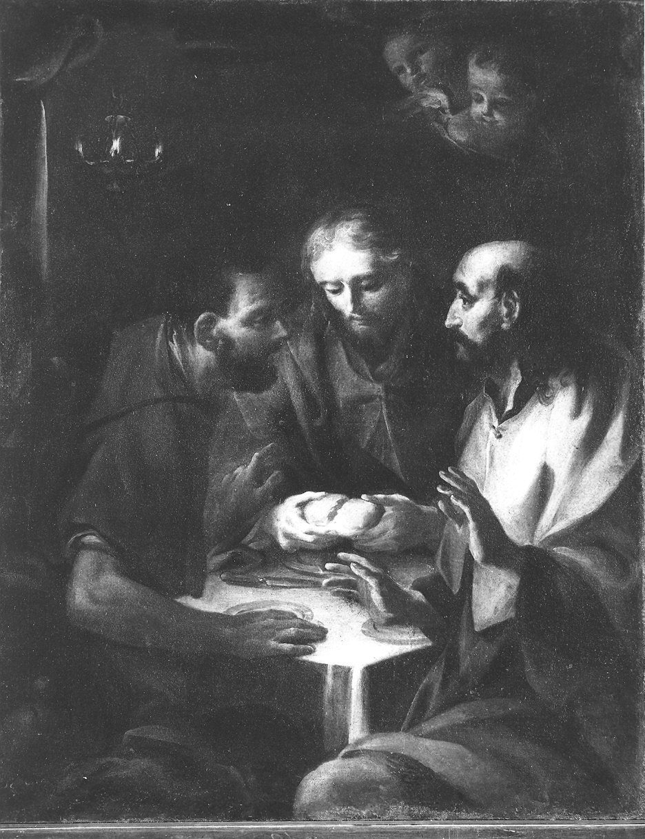 cena in Emmaus (dipinto) di Mussi Luigi (attribuito) (sec. XVIII)