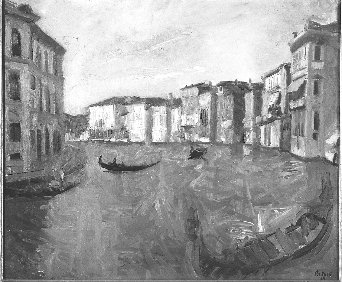 Canal grande a Venezia (dipinto) di Bertucci Giacomo (sec. XX)