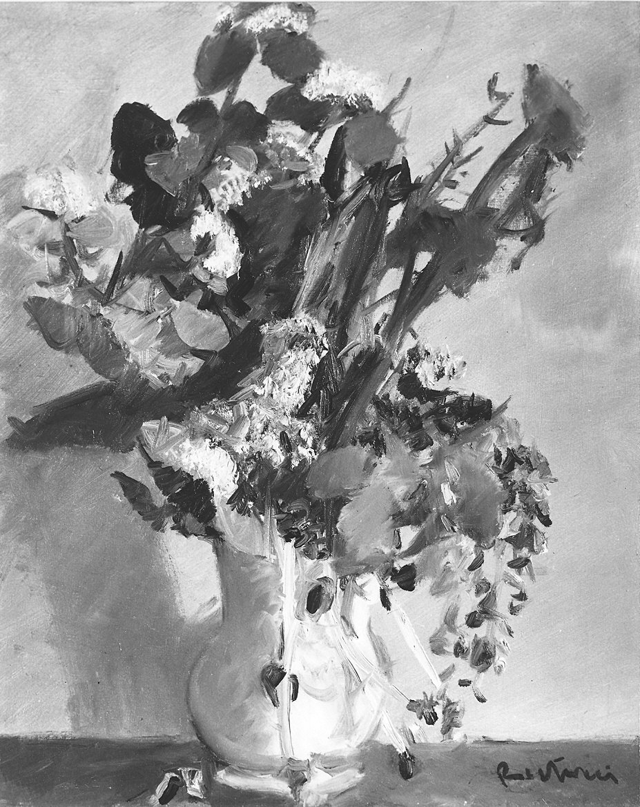 vaso di fiori (dipinto) di Bertucci Giacomo (sec. XX)