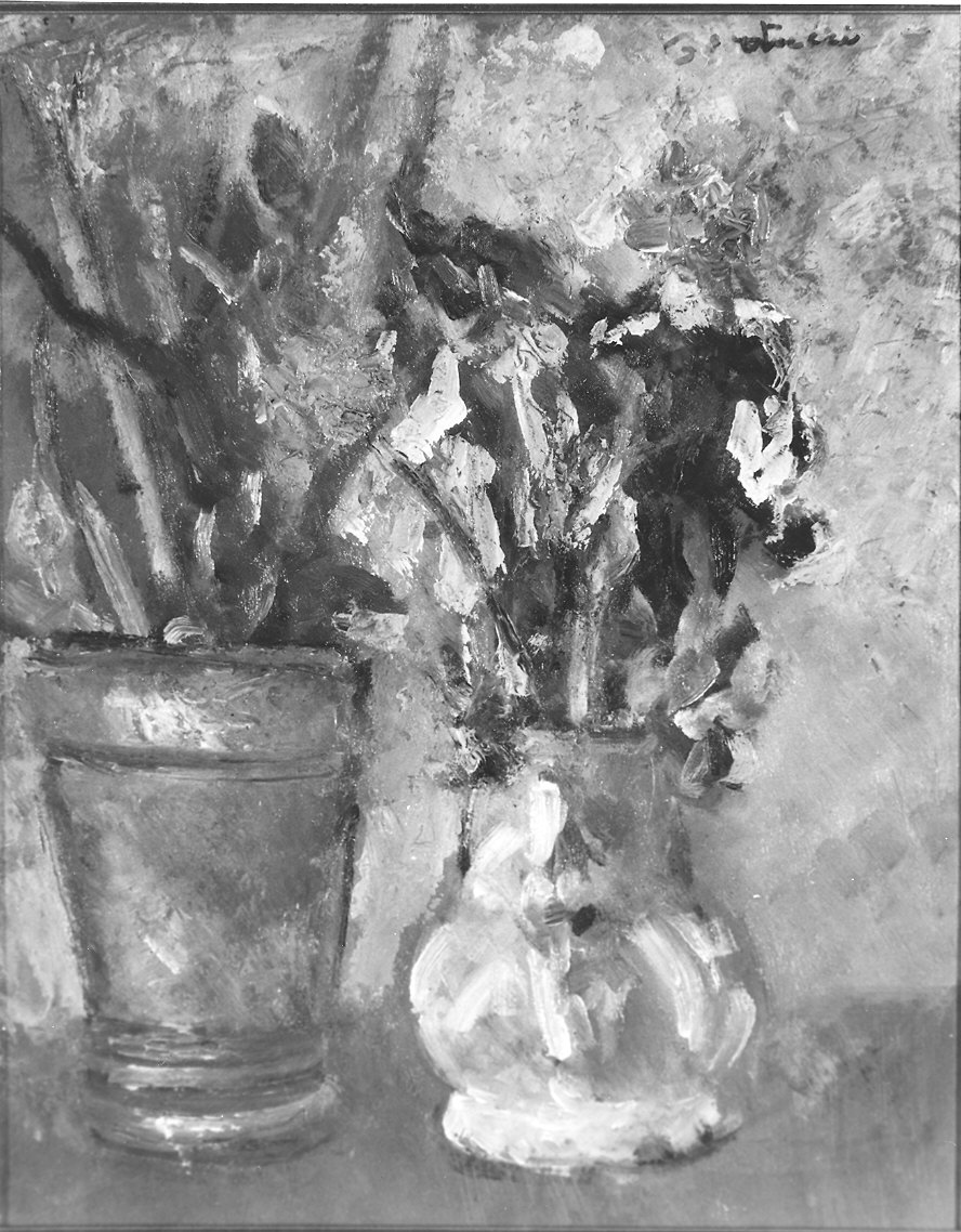 due vasi (dipinto) di Bertucci Giacomo (metà sec. XX)