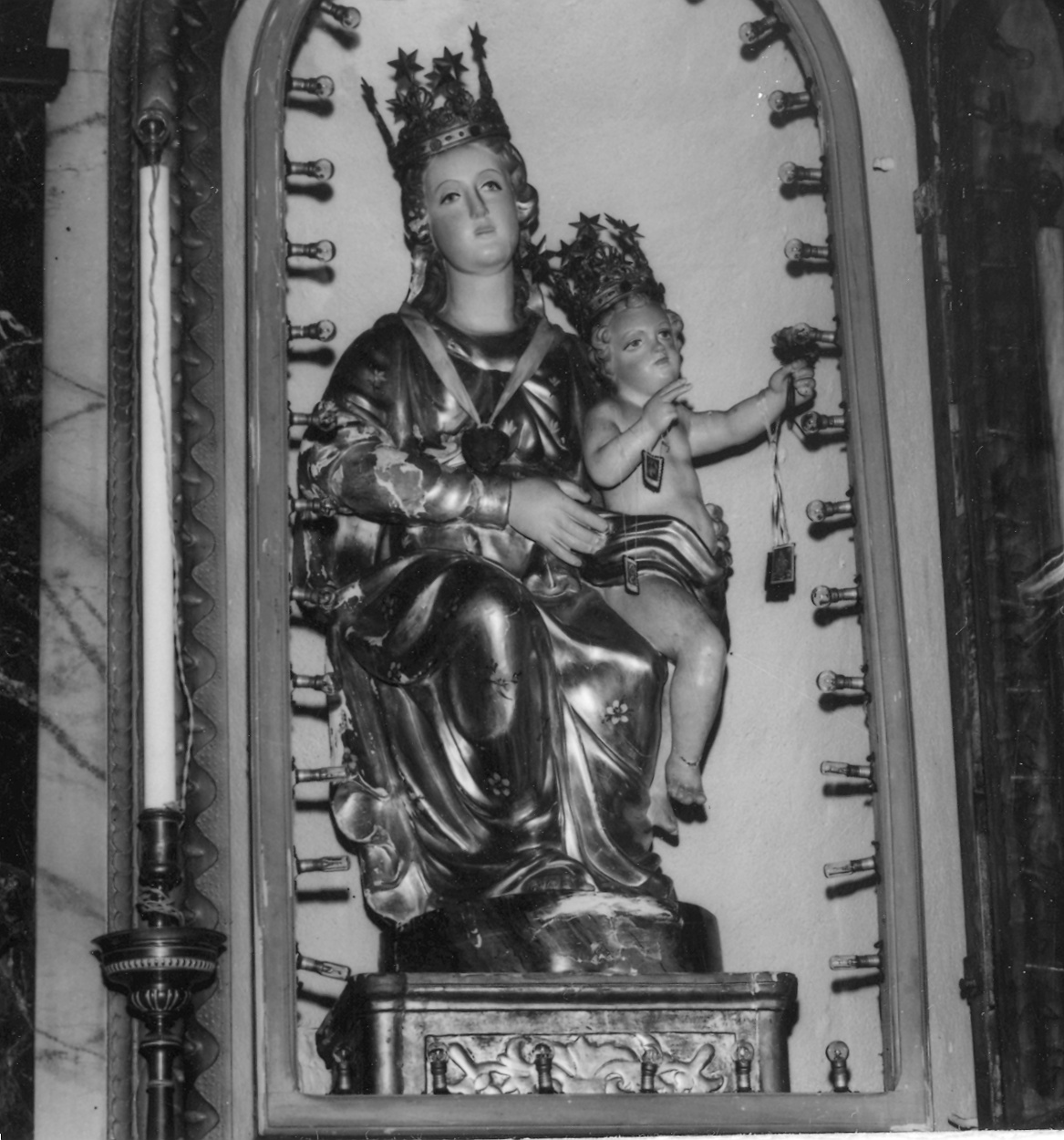 Madonna con Bambino (scultura) - bottega piacentina (sec. XIX)