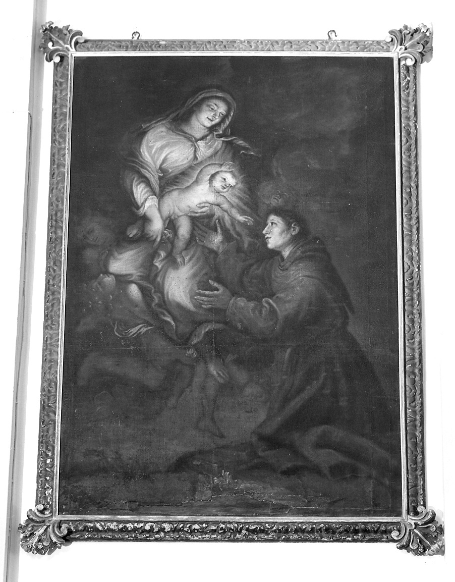 apparizione della Madonna con Bambino a Sant'Antonio da Padova (dipinto) - ambito emiliano-lombardo (seconda metà sec. XVII)