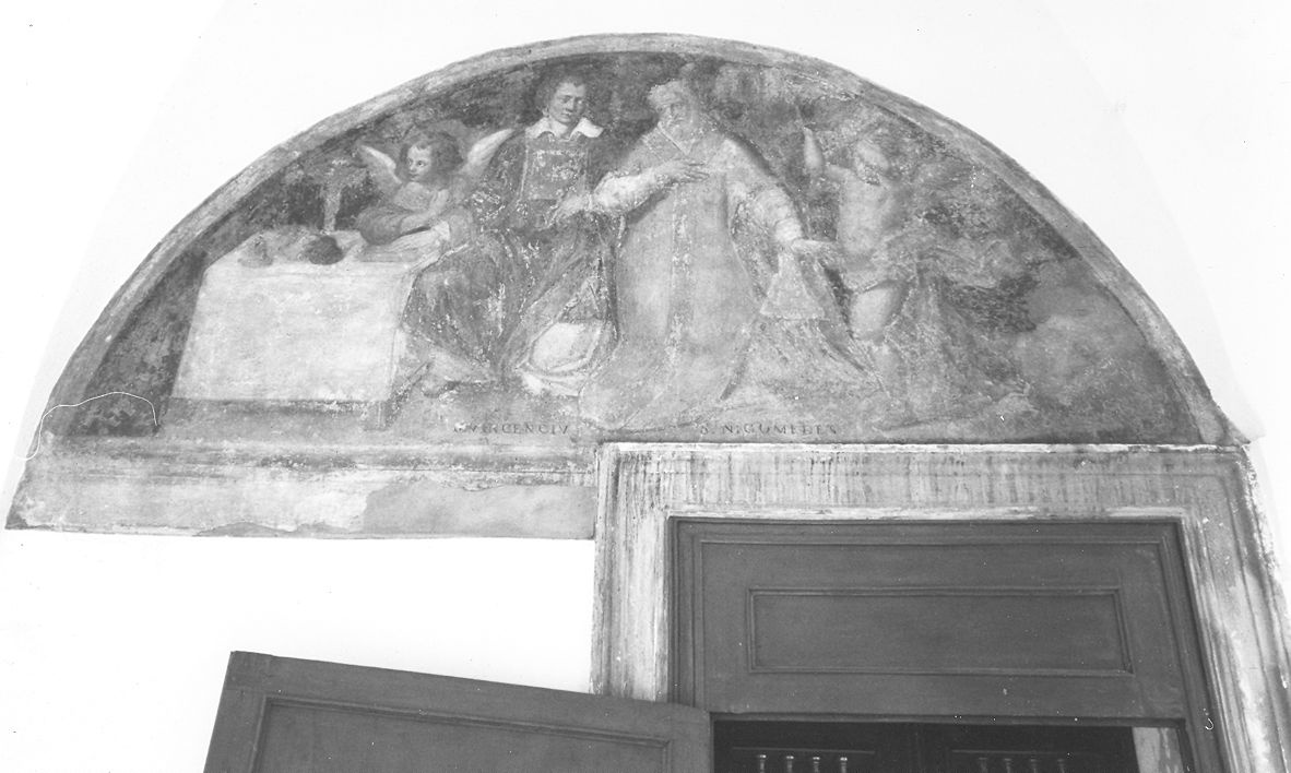 San Nicomende e San Vincenzo (dipinto, pendant) di Conti Giovanni Maria detto Della Camera (e aiuti), Lombardi Antonio, Reti Francesco Maria (terzo quarto sec. XVII)