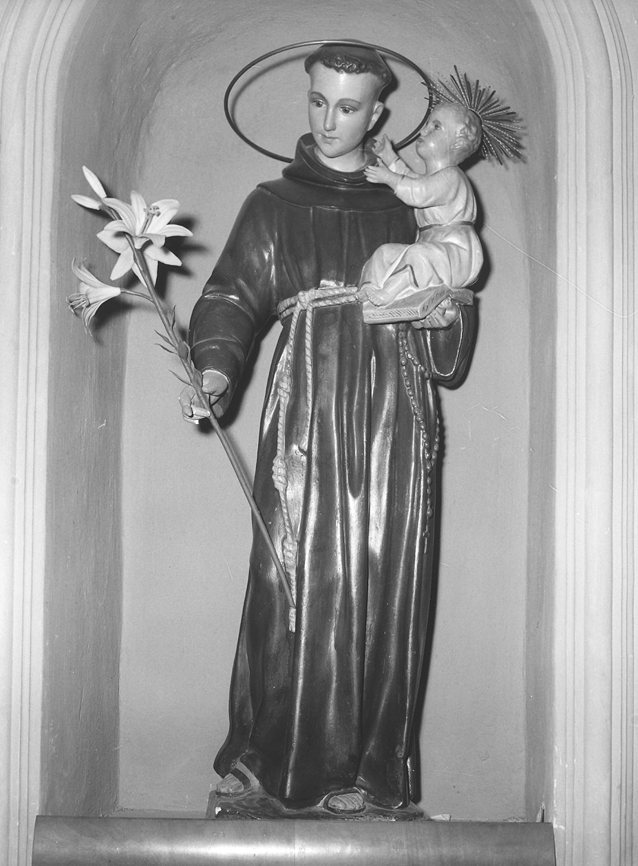 Sant'Antonio da Padova con il bambino (statua) - produzione emiliana (inizio sec. XX)