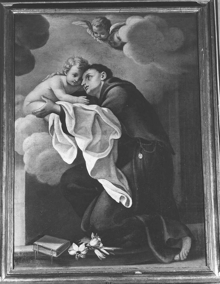 Sant'Antonio da Padova con il bambino (dipinto) - ambito piacentino (fine sec. XVIII)