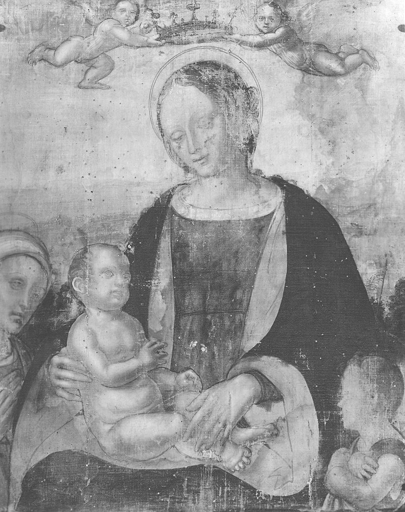 Madonna con Bambino tra Sant'Elisabetta e San Giovannino (dipinto) - ambito emiliano-lombardo (prima metà sec. XVI)