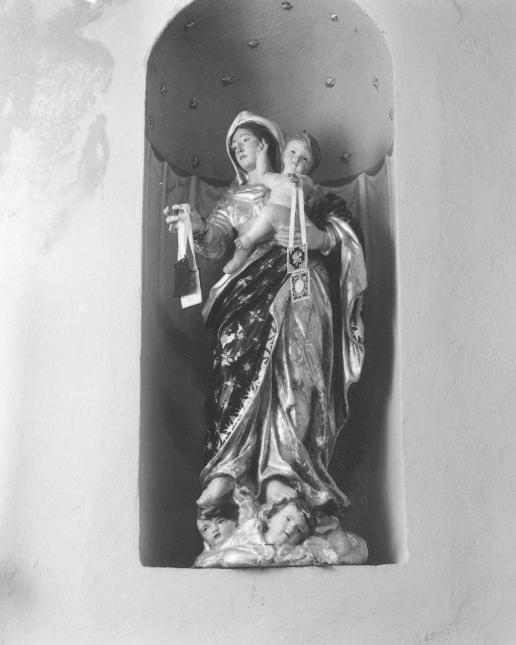Madonna del Carmelo (scultura) - bottega piacentina (prima metà sec. XVIII)