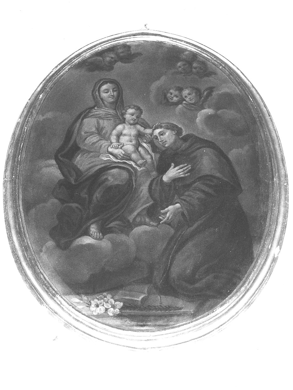San Tommaso d'Aquino in adorazione della Madonna col Bambino (dipinto) - ambito emiliano (fine sec. XVIII)