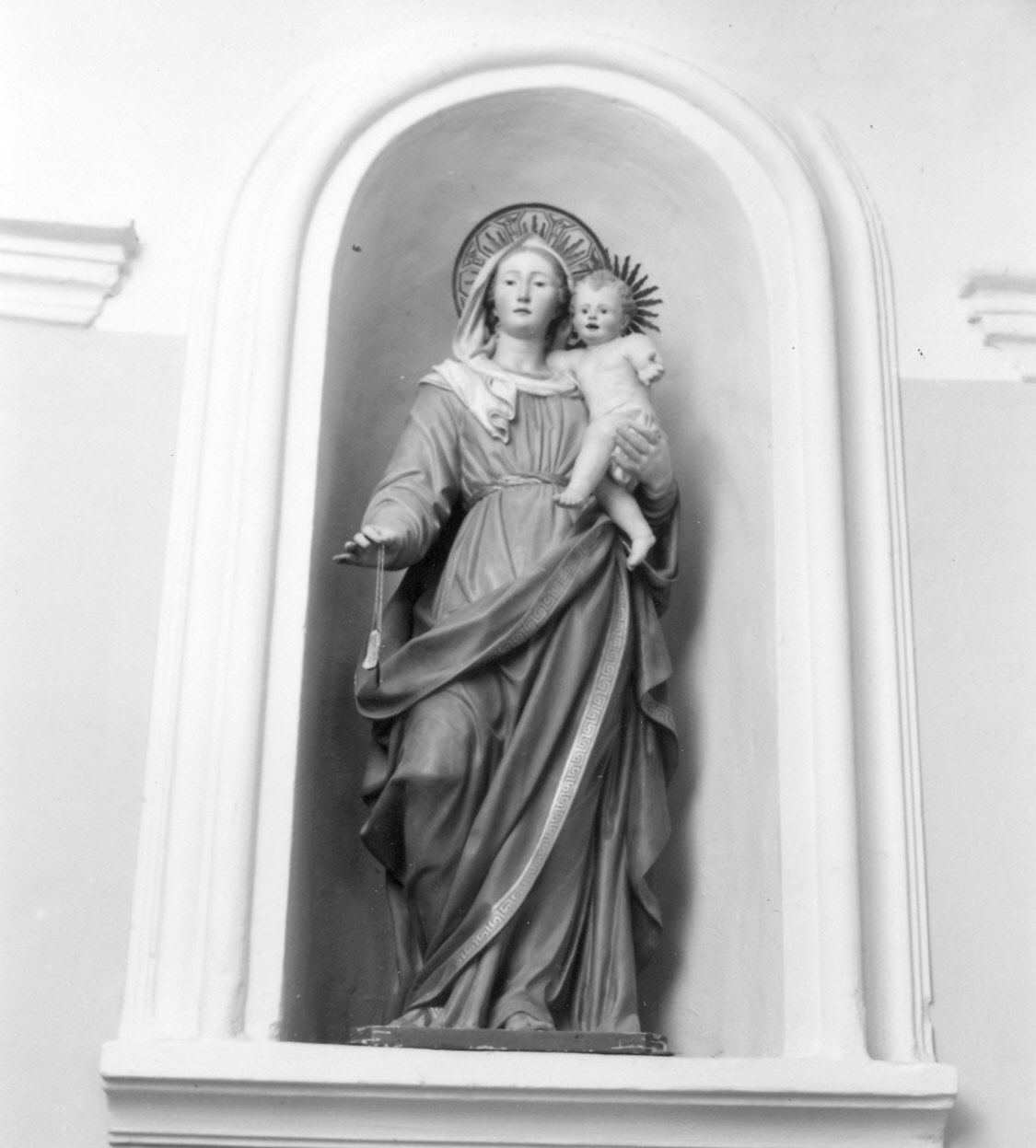 Madonna del Carmelo con Gesù Bambino (statua) - bottega piacentina (sec. XVIII)