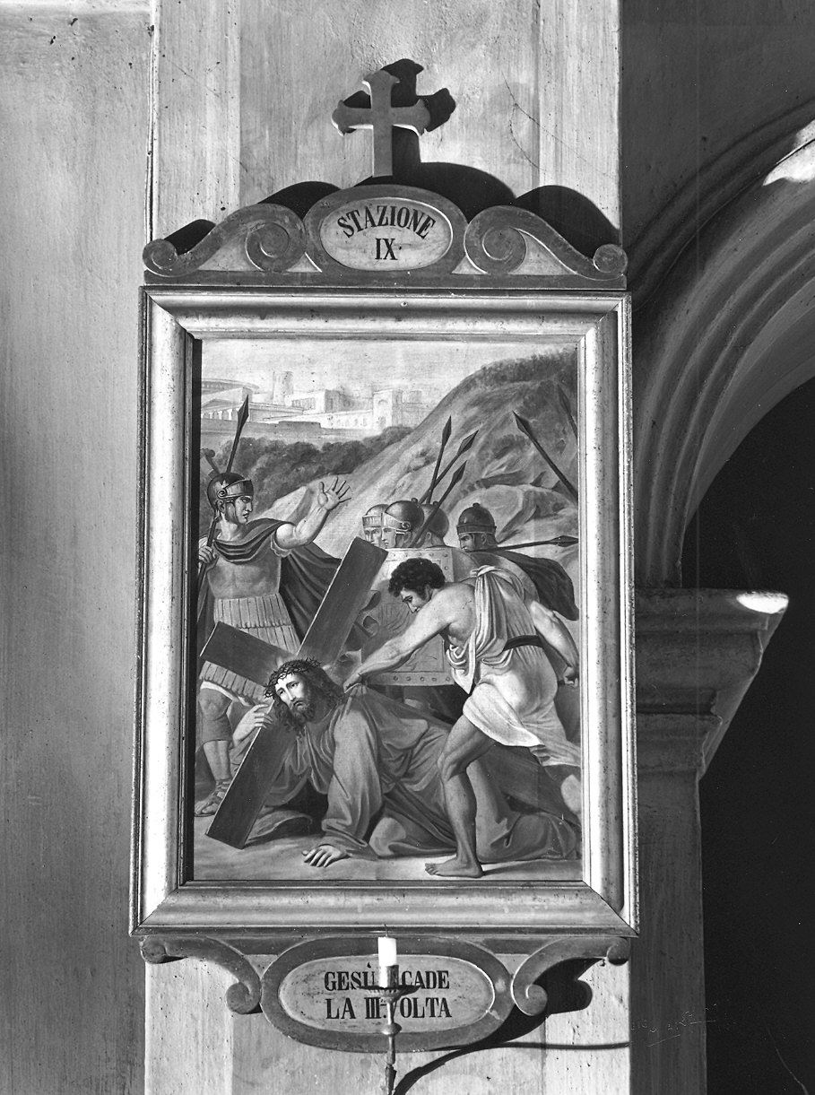stazioni della via crucis (dipinto, ciclo) di Bozzini Candida Luigia (seconda metà sec. XIX)