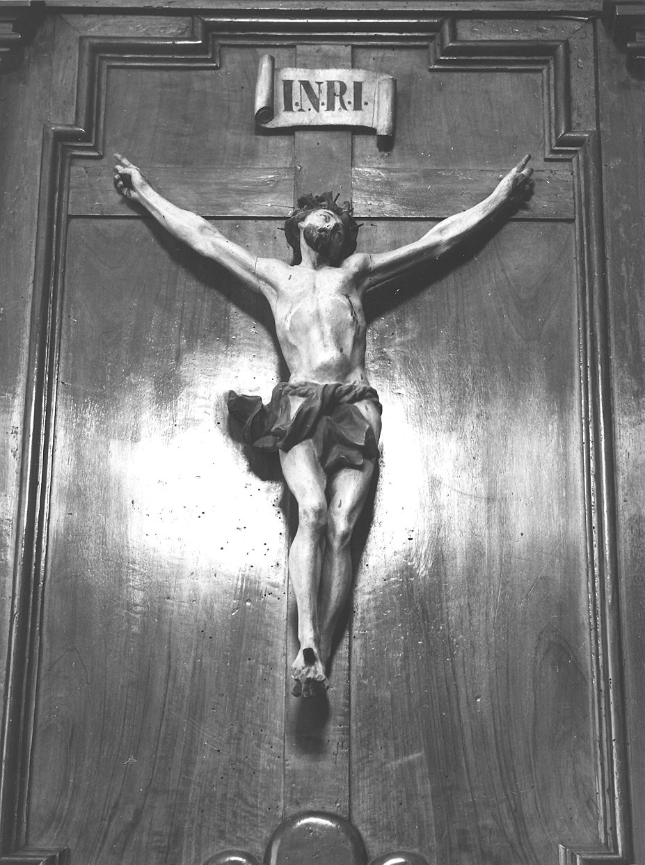 Cristo crocifisso (scultura) - bottega piacentina (seconda metà sec. XVII)