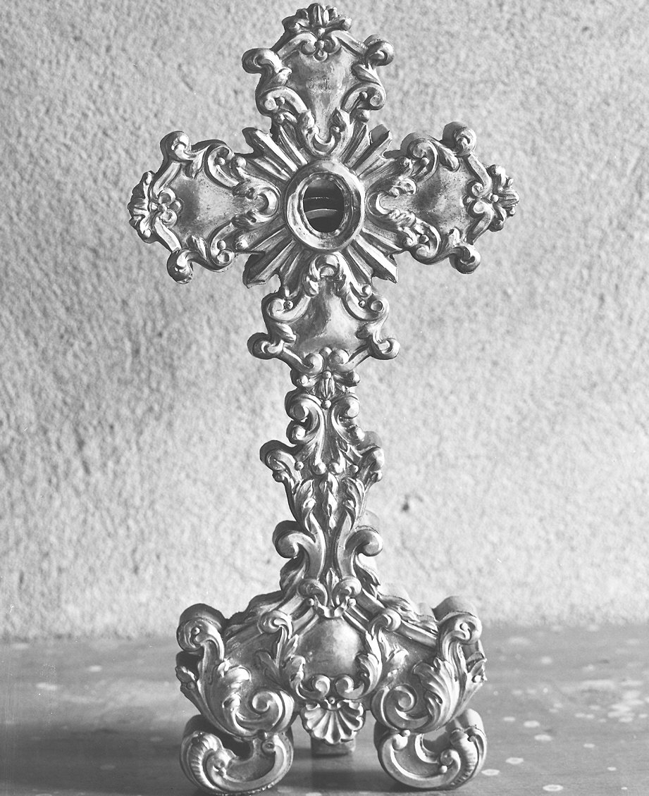 reliquiario - a croce - bottega piacentina (sec. XVIII)