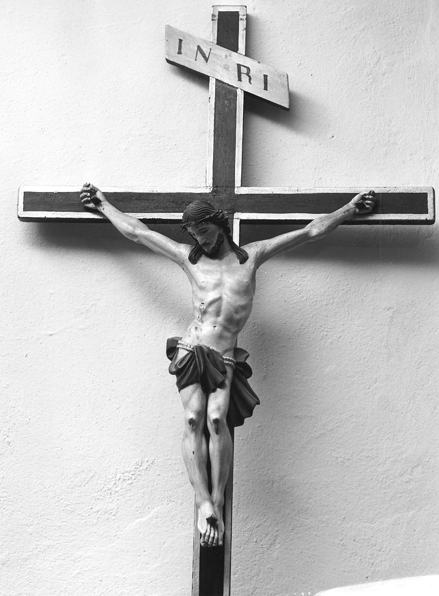 Cristo crocifisso (scultura) - bottega piacentina (prima metà sec. XVIII, sec. XX)