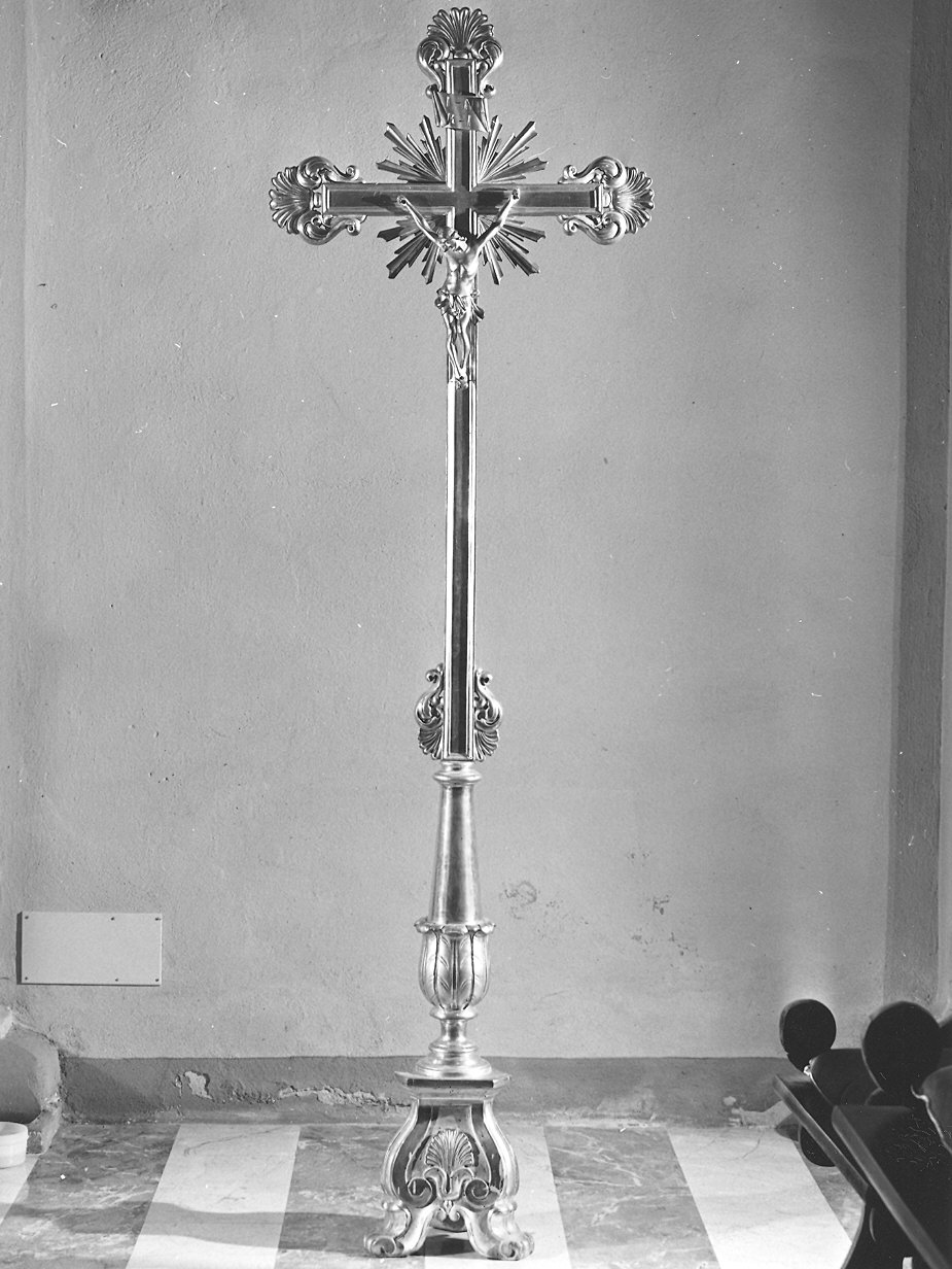 croce processionale - bottega piacentina (prima metà sec. XIX)