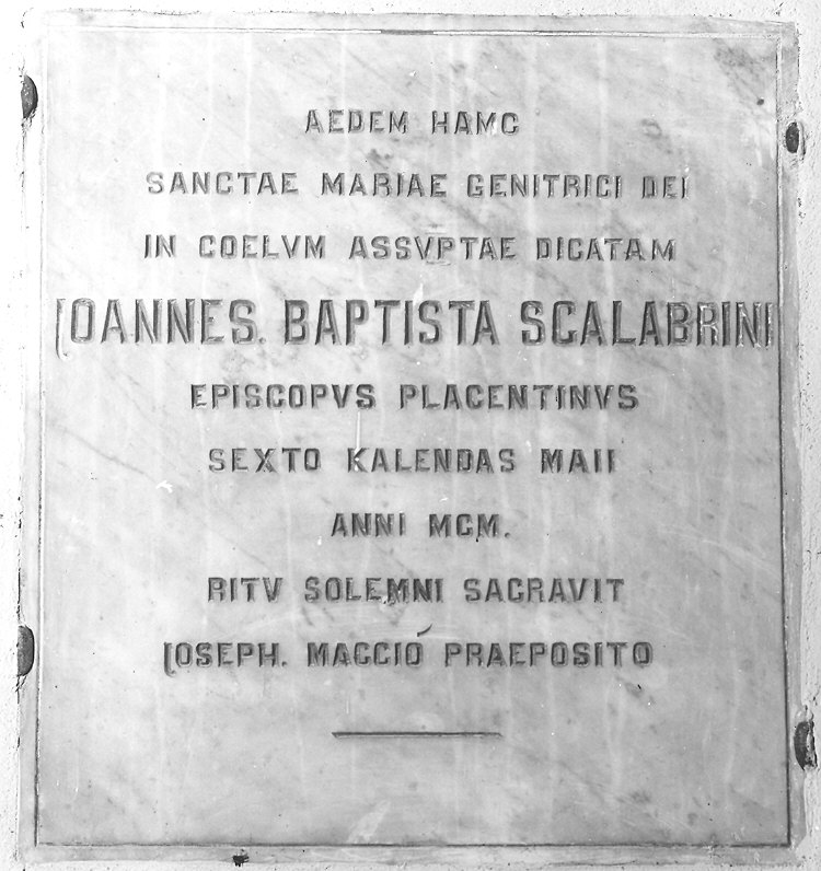 lapide commemorativa - bottega piacentina (inizio sec. XX)