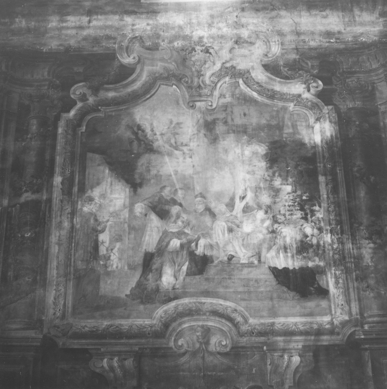papa Onorio III approva la Regola monastica di San Domenico (dipinto) di Natali Francesco (e aiuti) (secondo quarto sec. XVIII)