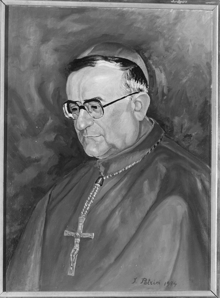 ritratto del vescovo Enrico Manfredini (dipinto) di Petrini Francesco (sec. XX)