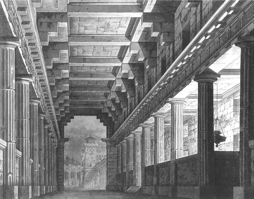 atrio che conduce alle carceri (dipinto) di Giorgi Giuseppe detto Pietrogiorgi (secondo quarto sec. XIX)