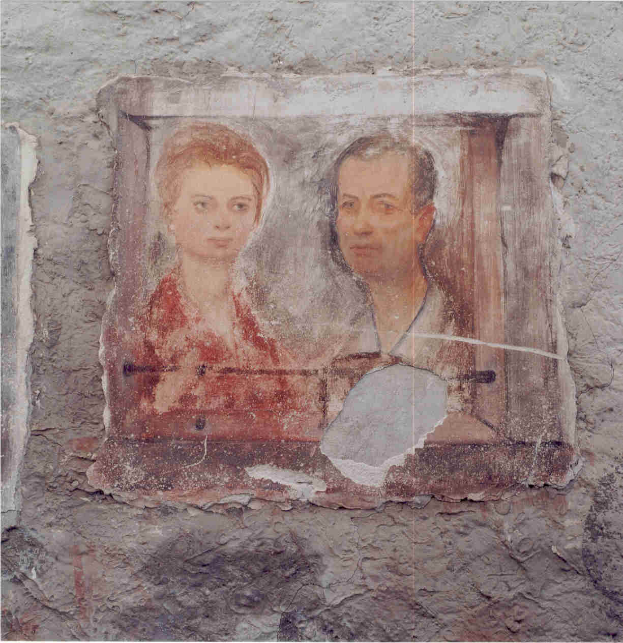 ritratto del sindaco Baldassi con la moglie (dipinto) di Madoi Walter (terzo quarto sec. XX)