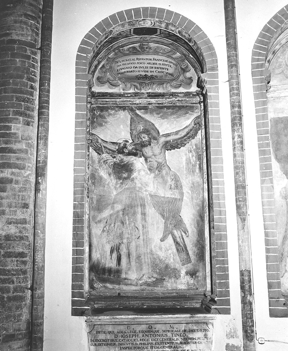 San Francesco d'Assisi riceve le stimmate (dipinto, elemento d'insieme) - ambito piacentino (sec. XVII)
