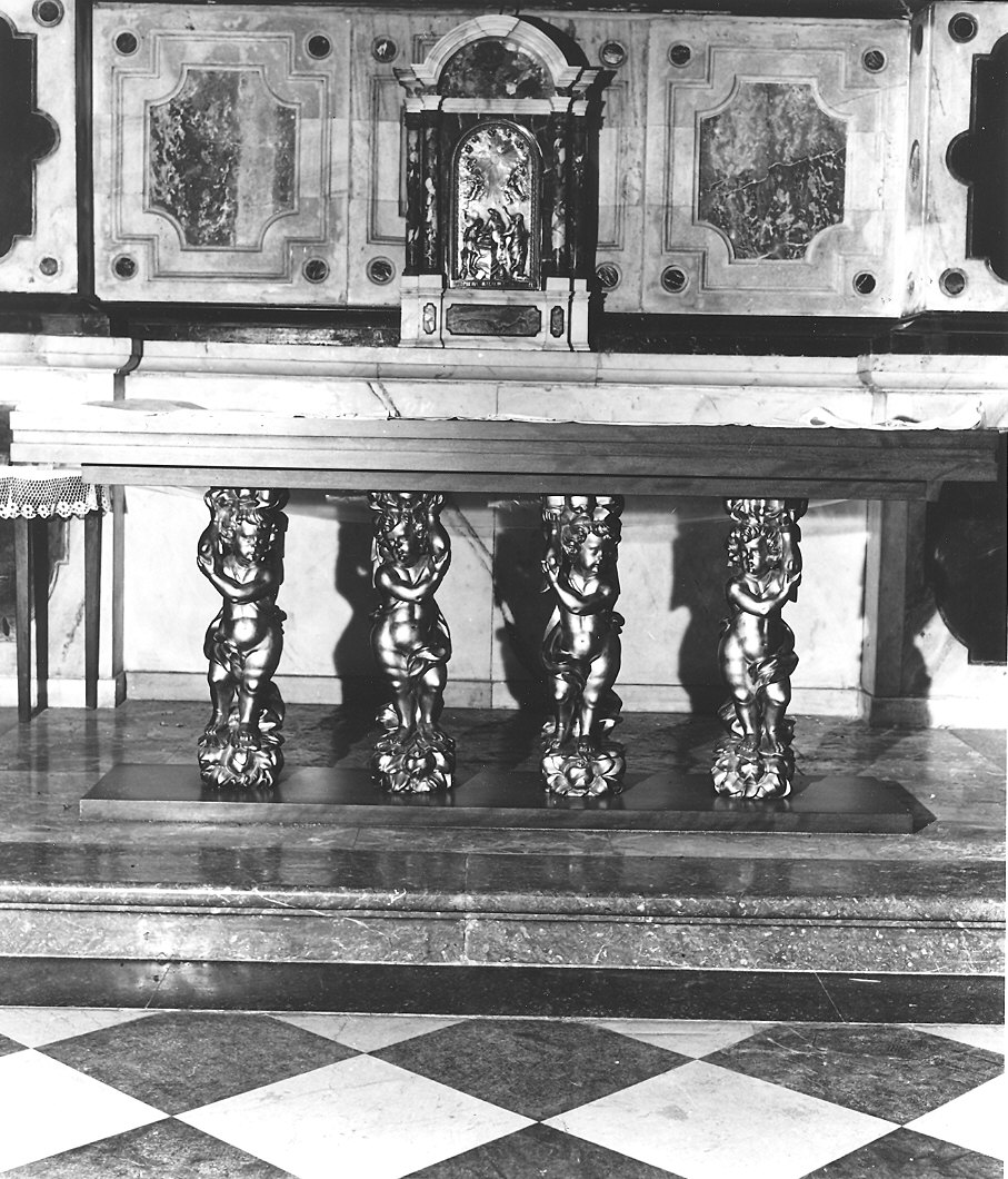 altare - a mensa di Graviani Giorgio, Sanier (sec. XX)
