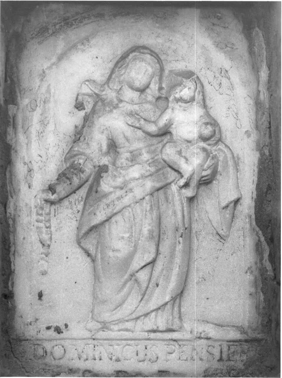 Madonna del Rosario (rilievo) - ambito carrarese (sec. XIX)