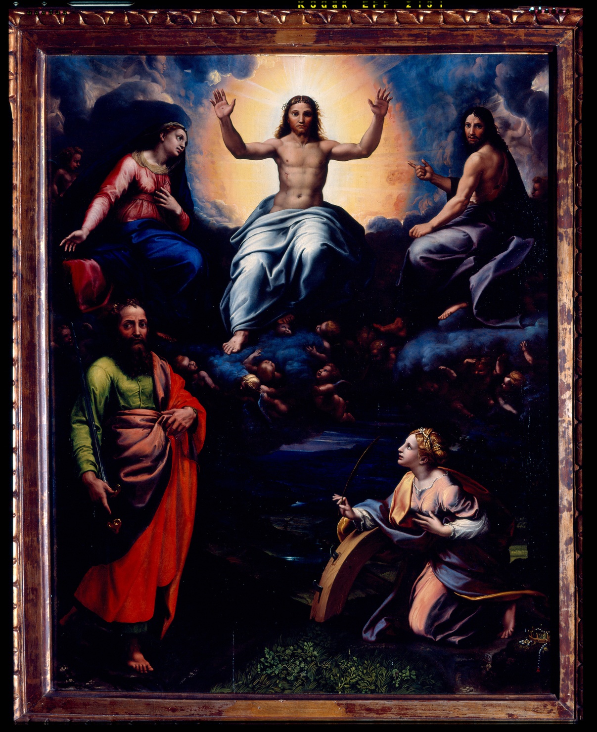 La Deesis e i Santi Paolo e Caterina (dipinto) di Pippi Giulio detto Giulio Romano (sec. XVI)