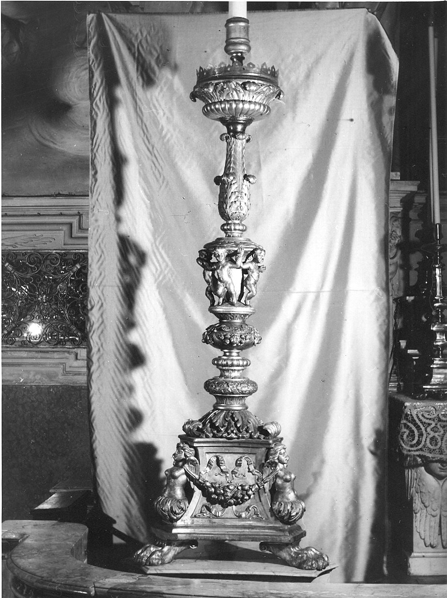 candelabro, coppia di Zilioli Giovanni (cerchia) (sec. XIX)