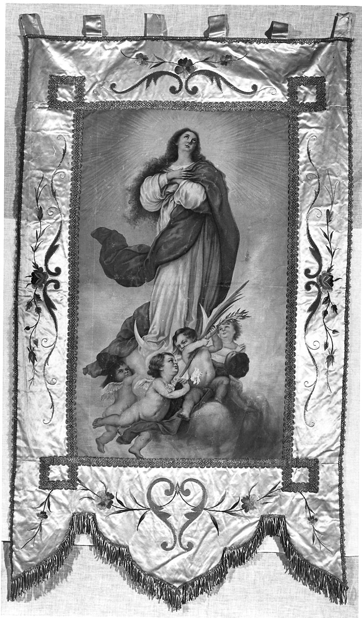 Madonna Assunta (stendardo processionale) - manifattura parmense (sec. XIX)