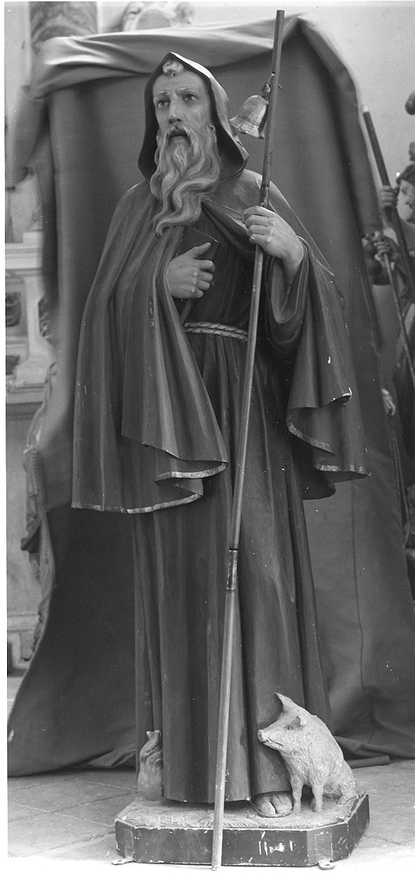 Sant'Antonio Abate (statua) - ambito piacentino (metà sec. XX)