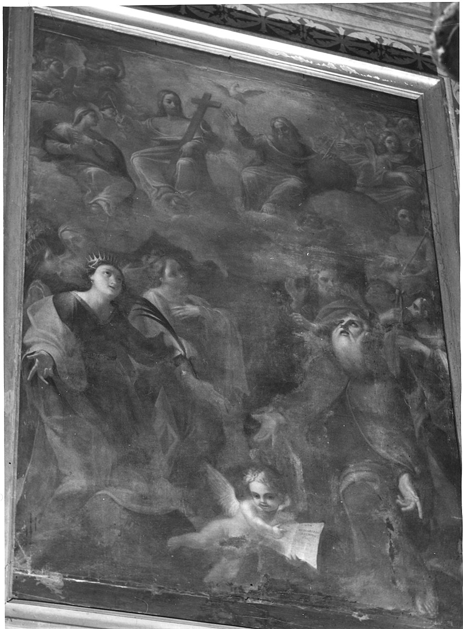 Trinità e Santi (dipinto) di Bolla Giovanni (maniera) (prima metà sec. XVIII)
