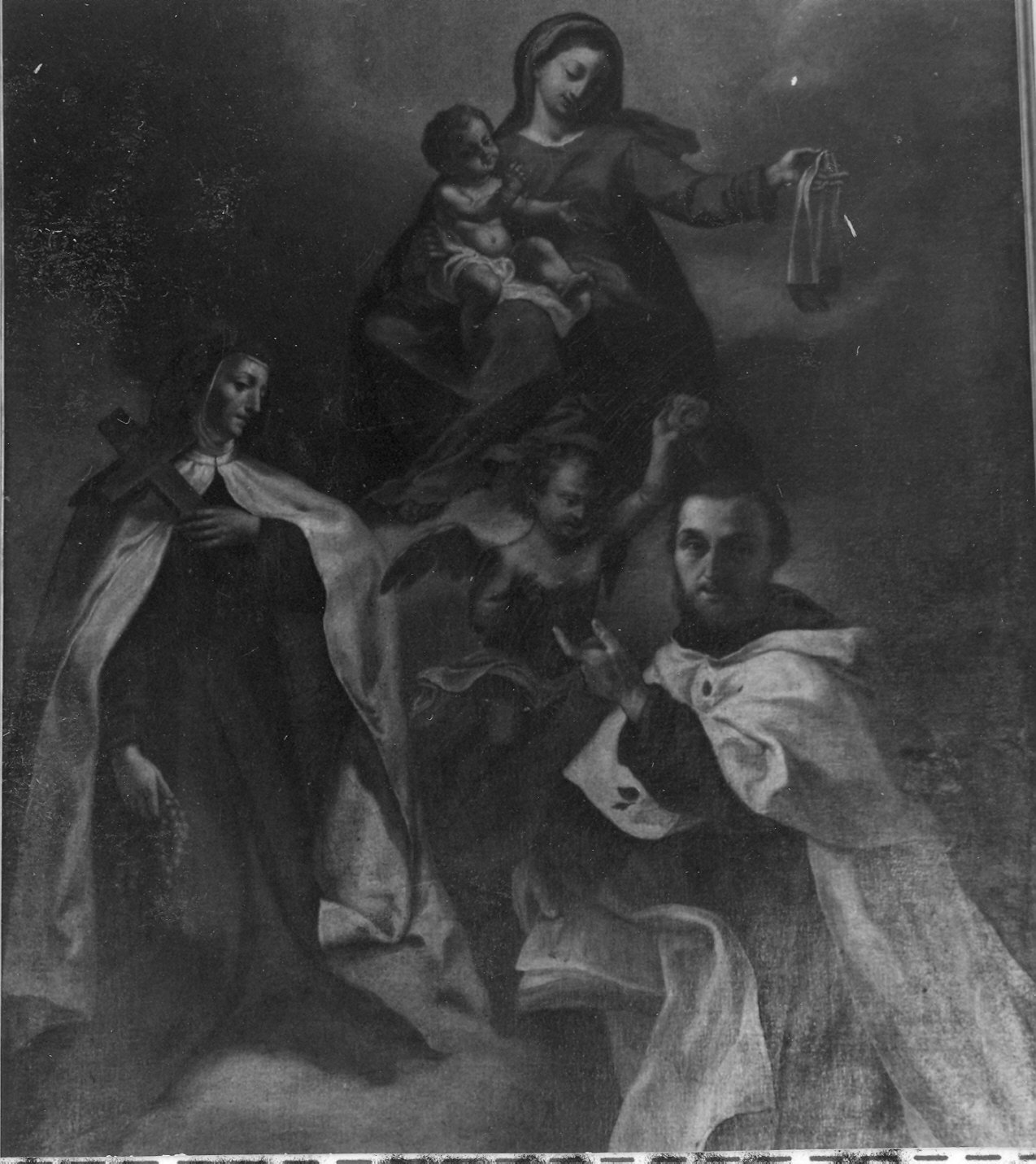 Madonna in gloria con Bambino e i Santi Caterina da Siena e Domenico (dipinto) - ambito parmense (sec. XVIII)