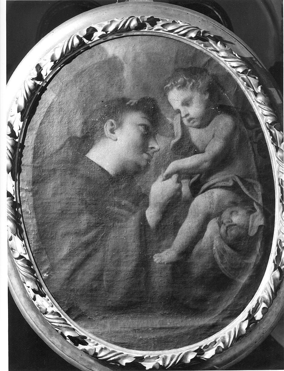 Sant'Antonio da Padova con il bambino (dipinto, ciclo) di Cantarini Simone detto Pesarese (attribuito) (secondo quarto sec. XVII)