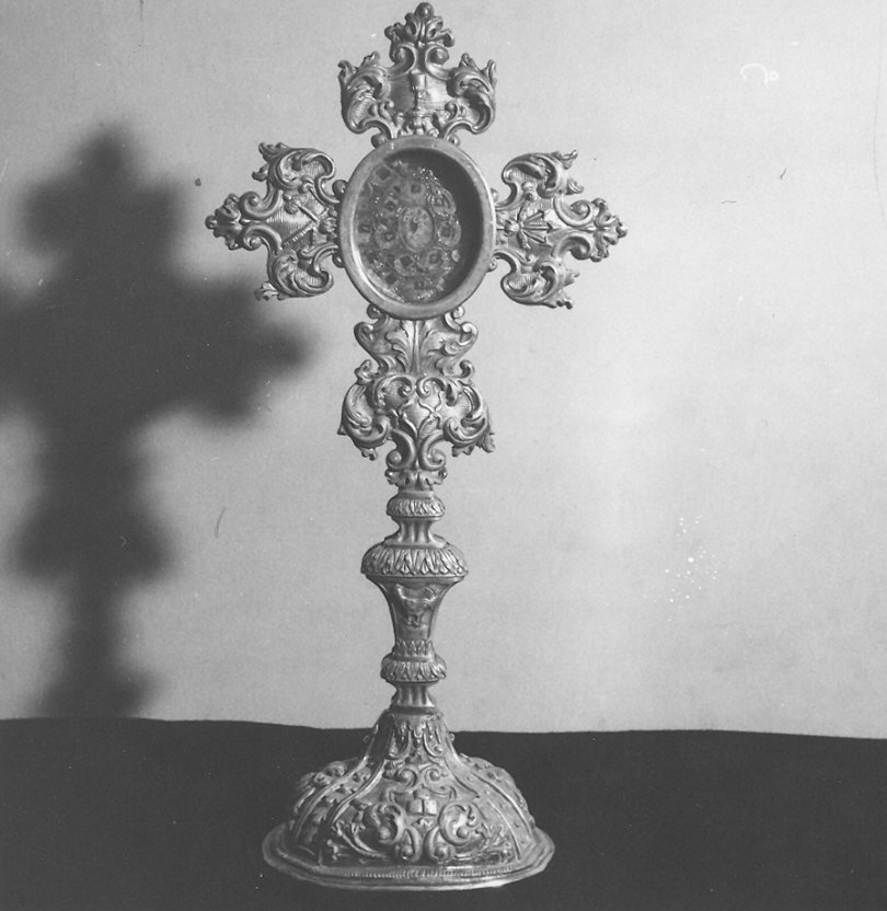 reliquiario - a croce - ambito parmense (fine sec. XVIII)