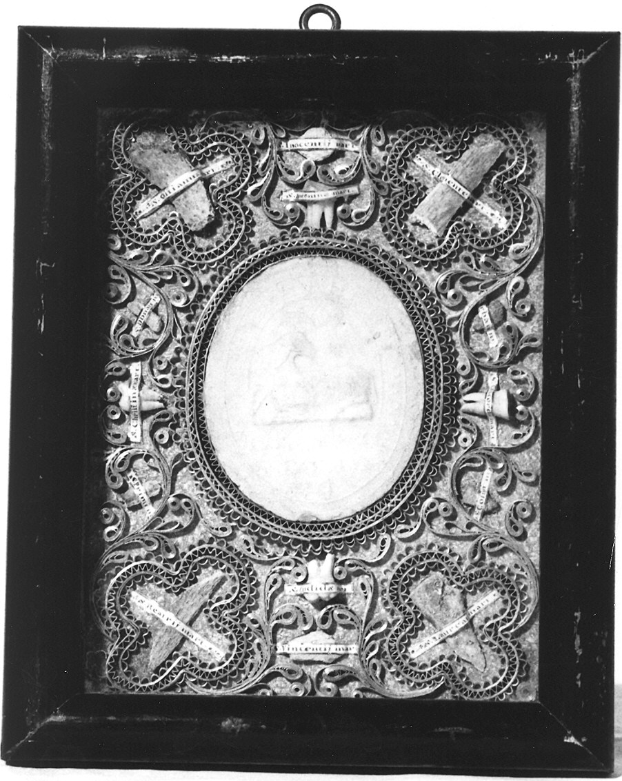 reliquiario - a tabella - ambito fiorentino (fine/inizio secc. XVII/ XVIII)