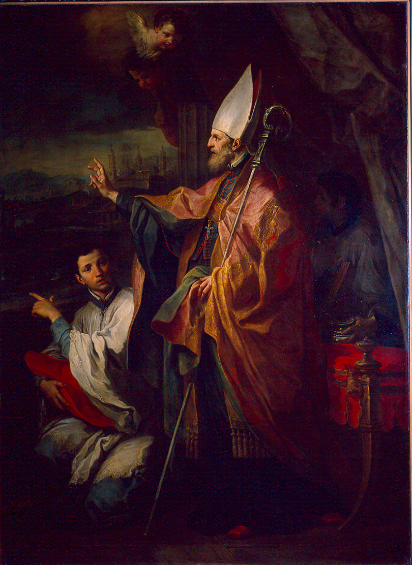 San Bernardo degli Uberti vescovo di Parma (dipinto) di Conca Sebastiano (sec. XVIII)