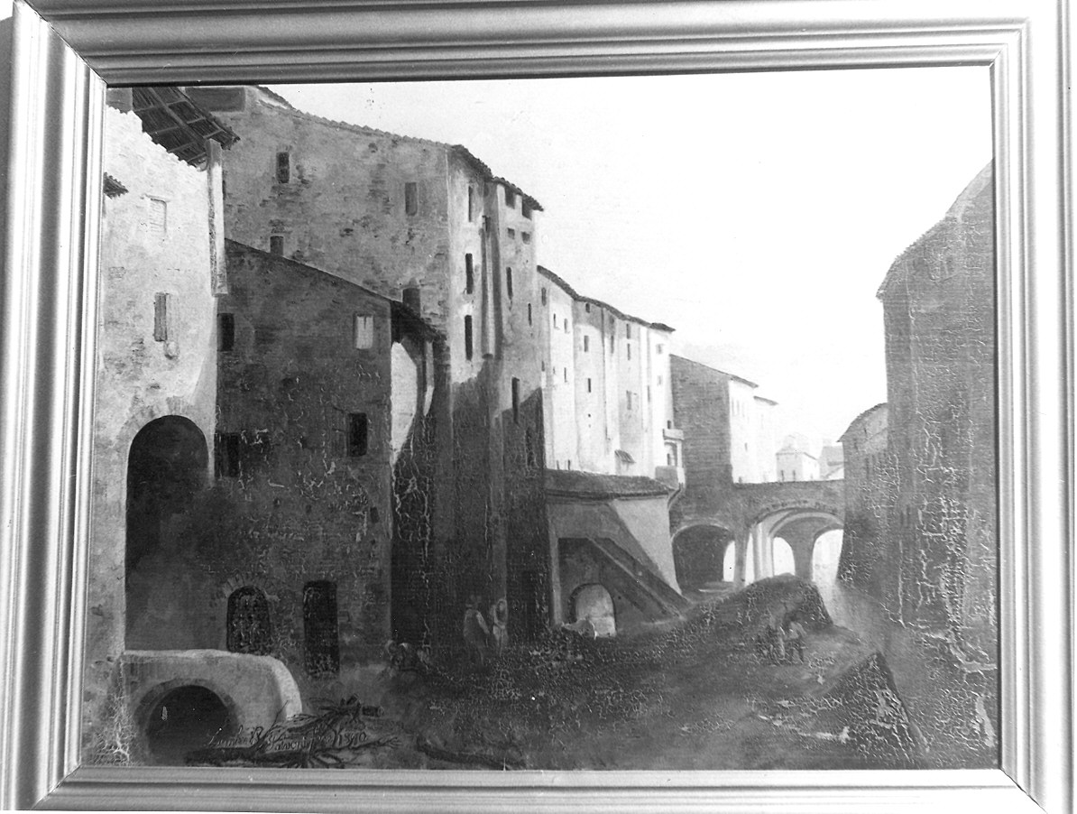 Veduta di città (dipinto) di Salvoni Lamberto (sec. XIX)