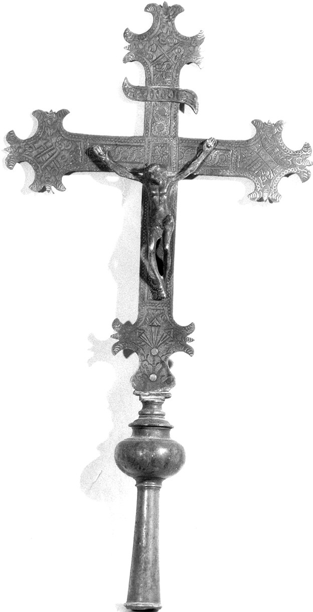 croce processionale - ambito parmense (fine/inizio secc. XV/ XVI)