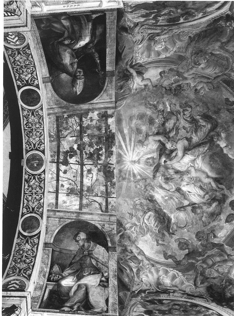 San Nicola da Bari e Sant'Ilario da Poitiers//grottesche (sottarco est.) (dipinto) di Mazzola Francesco detto Parmigianino (sec. XVI)