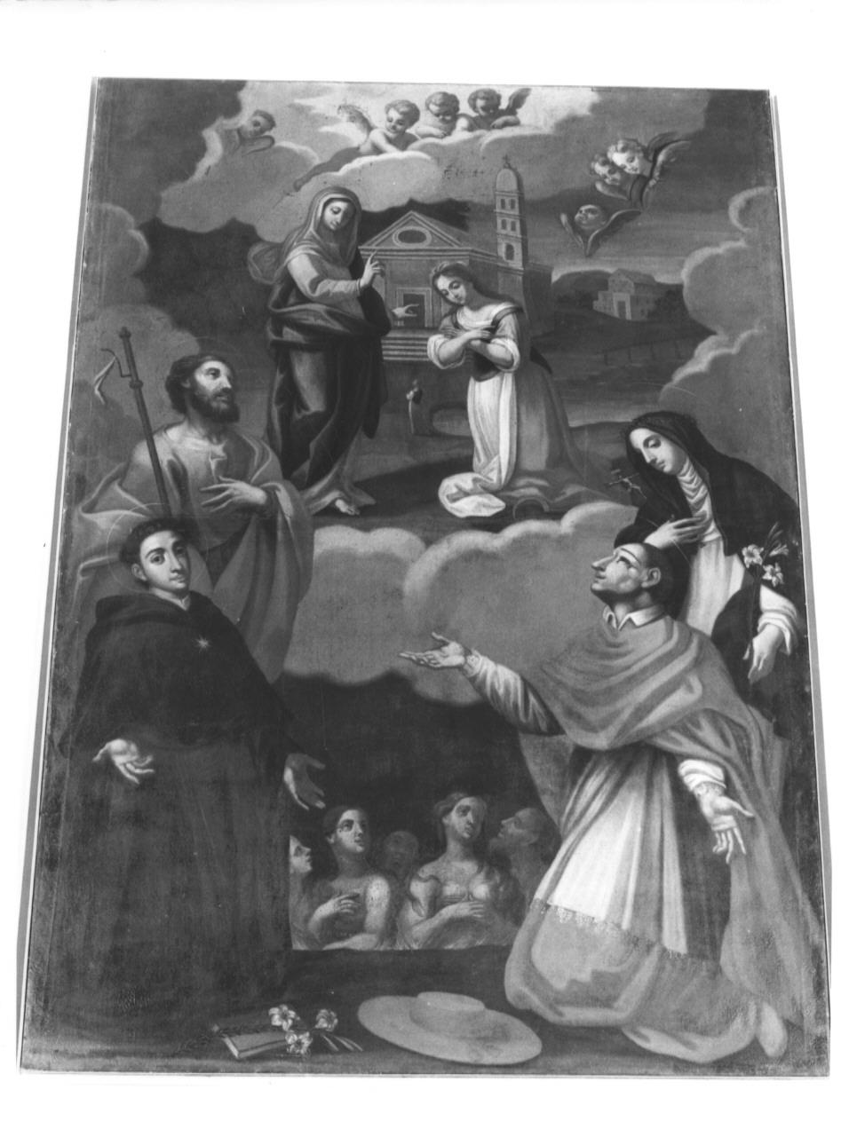 Madonna di Caravaggio con Santi e Anime del Purgatorio (dipinto) - ambito parmense (fine sec. XVII)