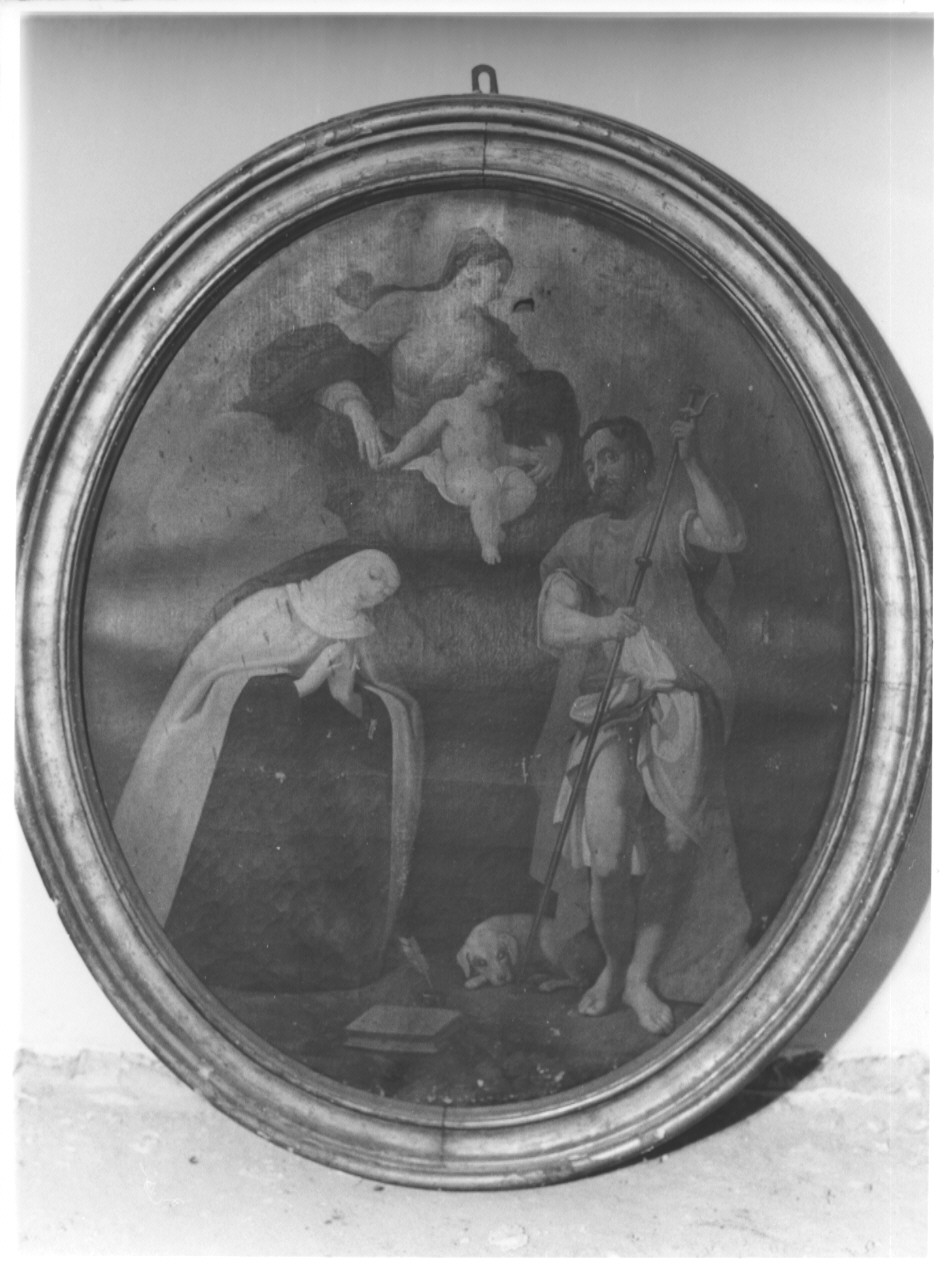 Madonna con Bambino in gloria con Santa Teresa d'Avila e San Rocco (dipinto) - ambito parmense (fine sec. XVIII)