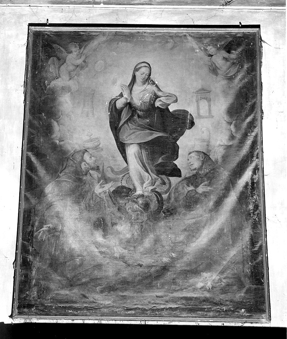 Madonna Immacolata e Santi (dipinto) - ambito emiliano-lombardo (sec. XVIII)