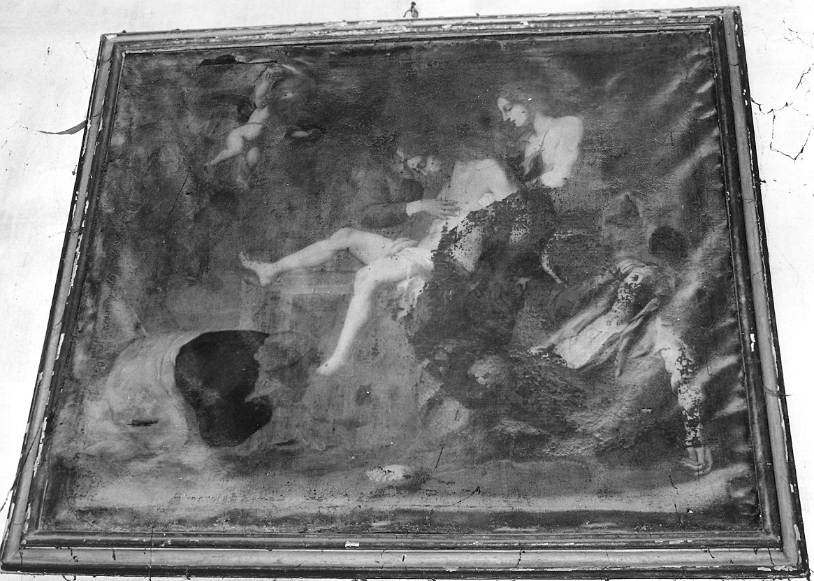 deposizione di Cristo nel sepolcro (dipinto) - ambito piacentino (inizio sec. XVII)